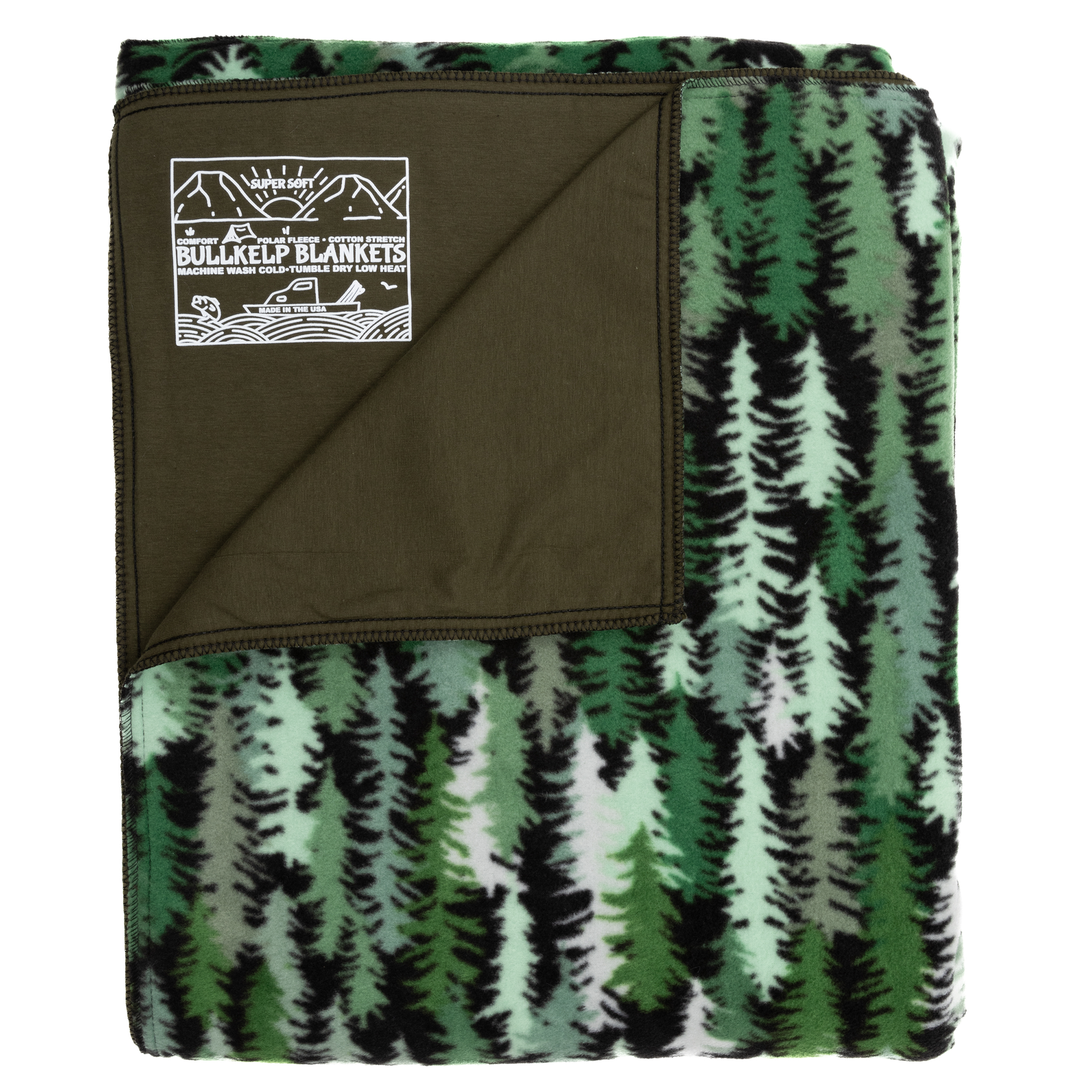 Bullkelp Super Soft Blanket Pine Trees